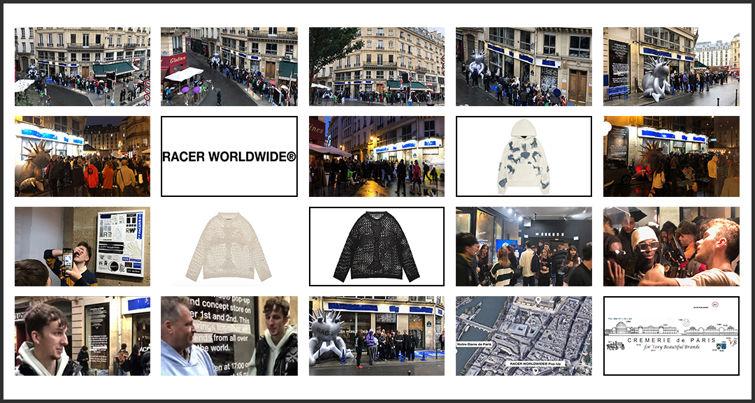 Cremerie de Paris hosting the Racer Worldwide, Pop Up Store